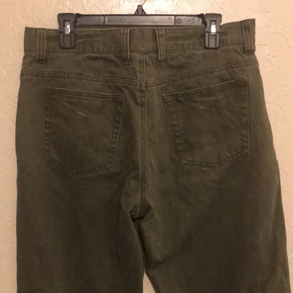 Carbon Jeans with belt mens size 34X32 olive green - Picture 13 of 13